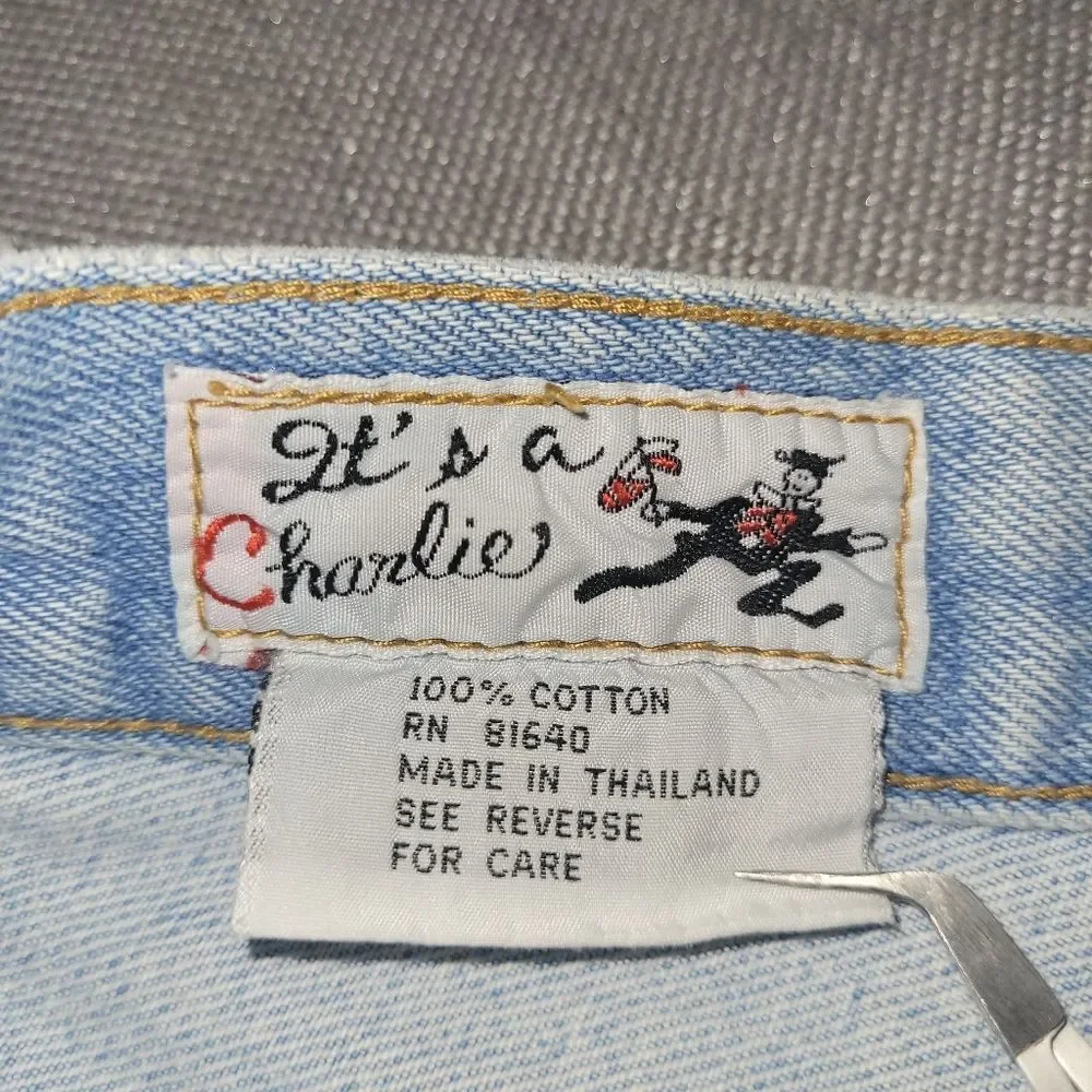 Its A Charlie Patchwork Long Denim Shorts Women's
